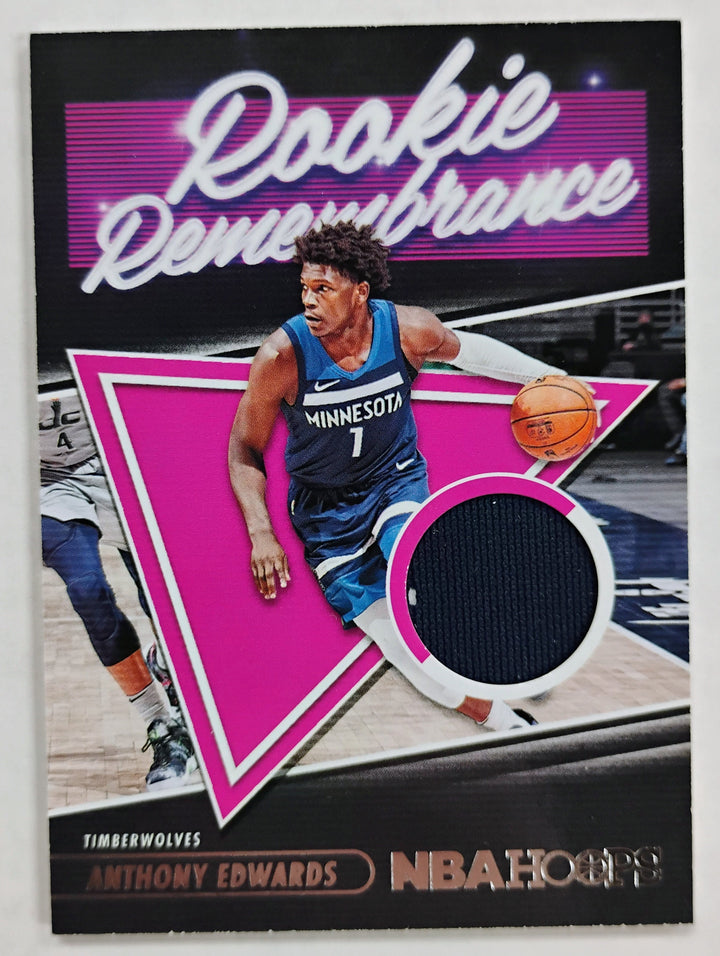 2021-22 Panini Hoops Basketball Anthony Edwards #RR-AED Rookie Remembrance Patch