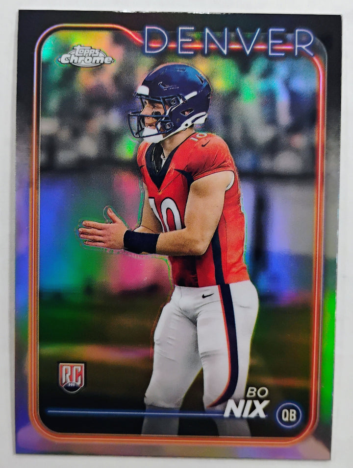 2024 Topps Chrome Football Bo Nix RC #206 Refractor