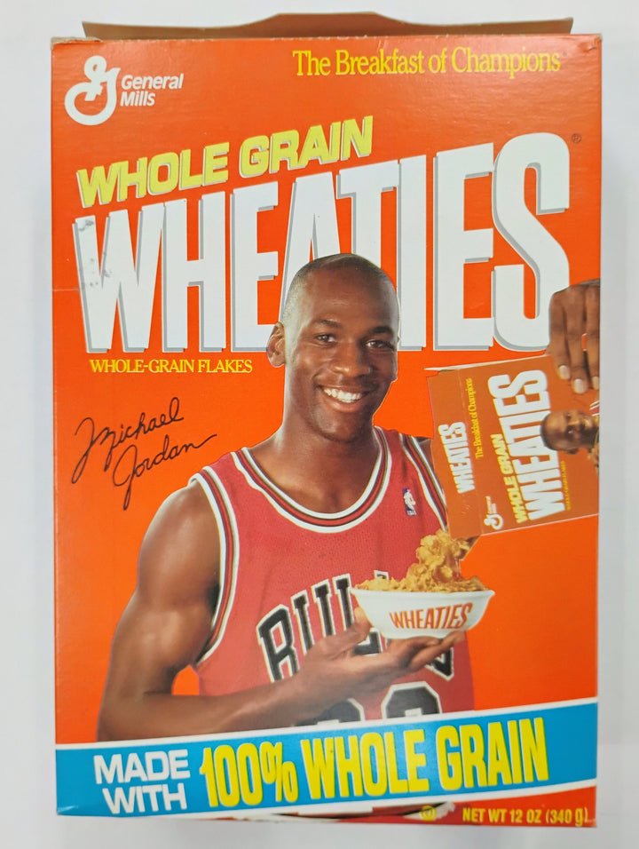 12oz General Mills Wheaties Michael Jordan Cereal Box MJ Pouring Cereal Box Empty Box
