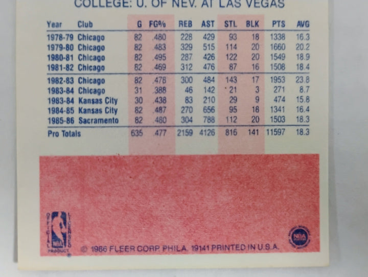 1986-87 Fleer Basketball Reggie Theus #108 NM-Mint