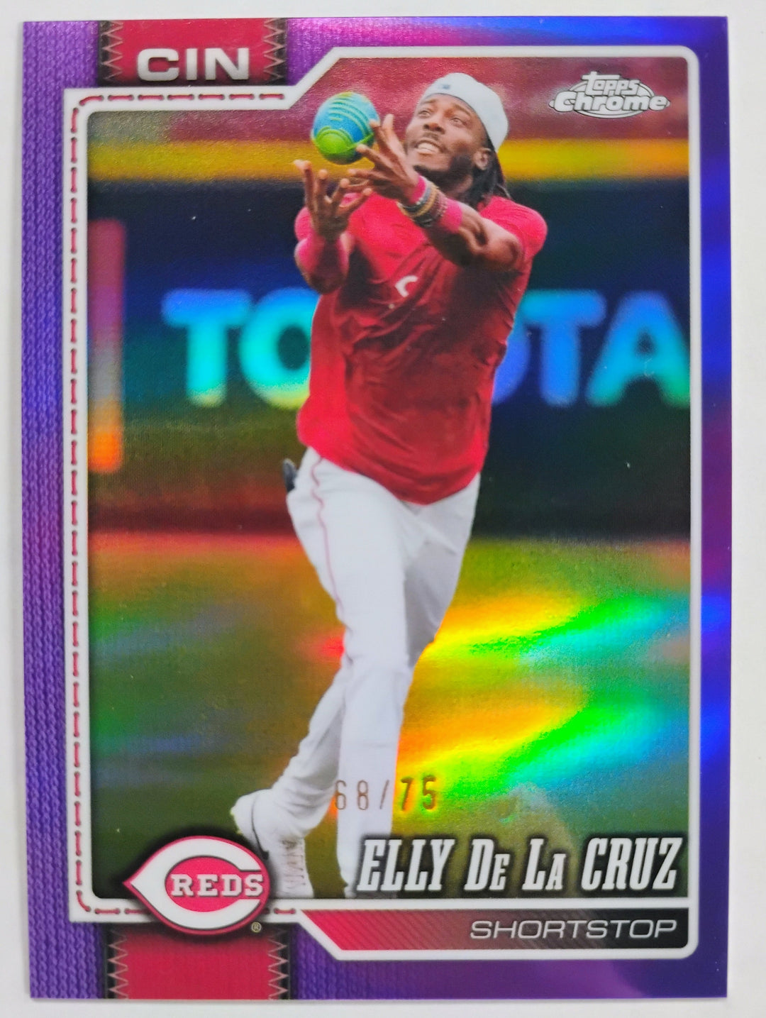 2026 Topps Chrome Baseball Elly De La Cruz #279 Purple Image Variant