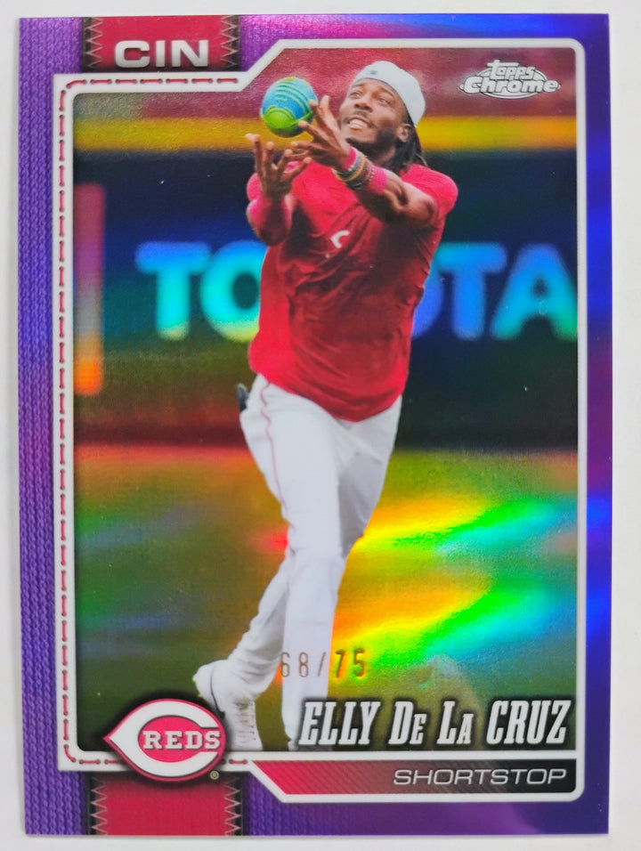 2026 Topps Chrome Baseball Elly De La Cruz #279 Purple Image Variant