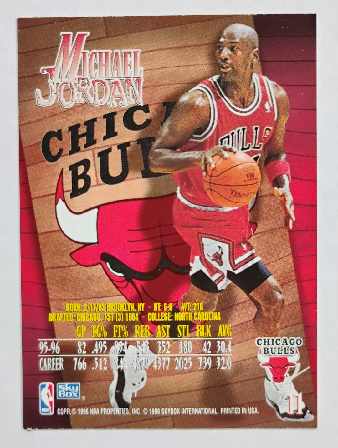 1996-97 Skybox Z Force Basketball Michael Jordan #11