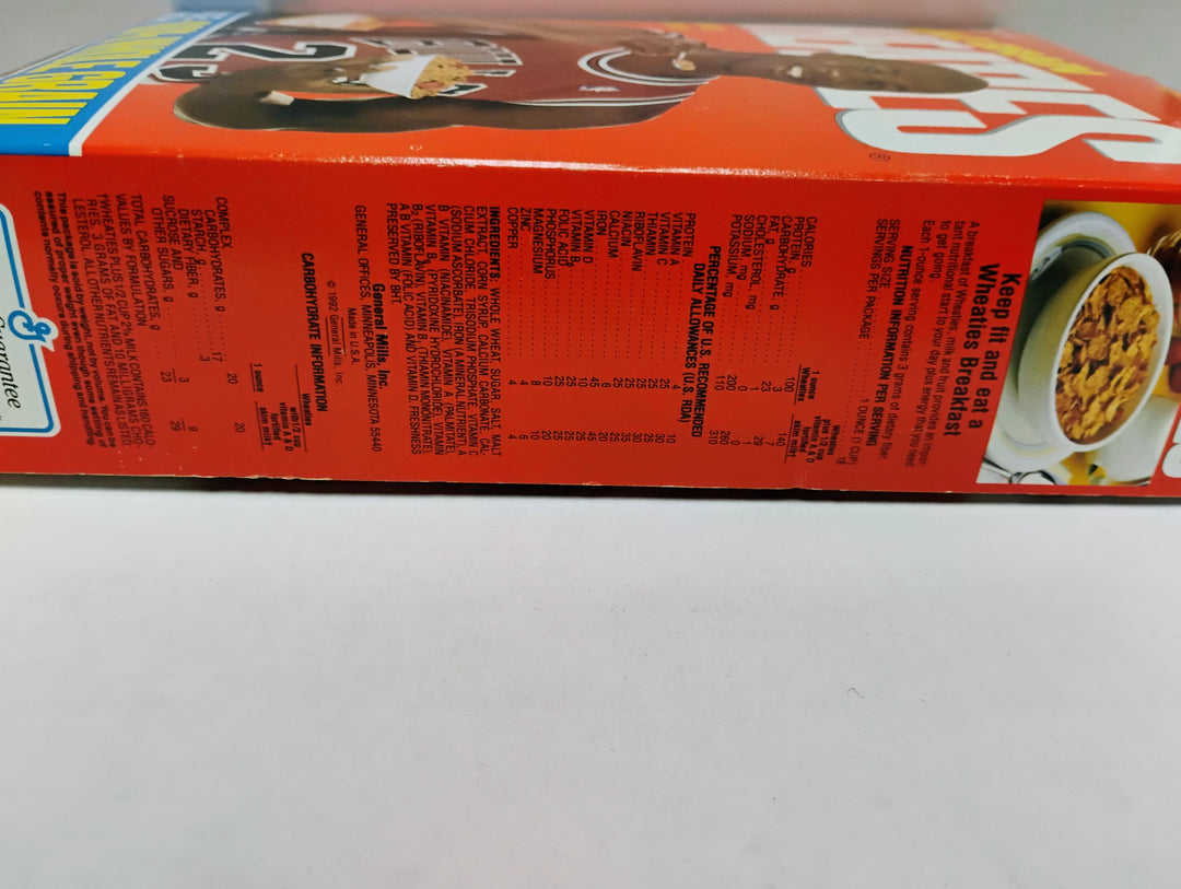 18 oz General Mills Wheaties Michael Jordan W/ Gym Bag & Wheaties Box  Empty Box