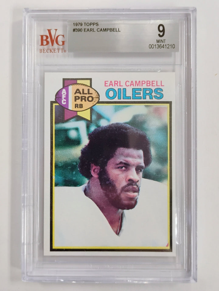 1979 Topps Football Earl Campbell RC #390 BVG 9