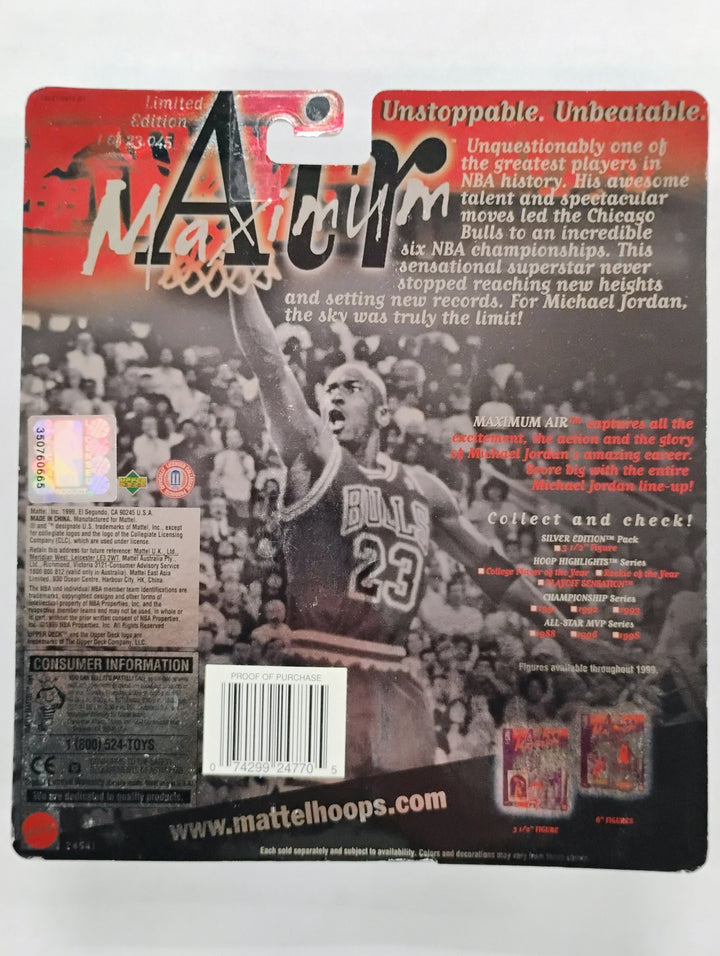 1999 Mattel Maximium Air Michael Jordan All-Star MVP Limited Edition