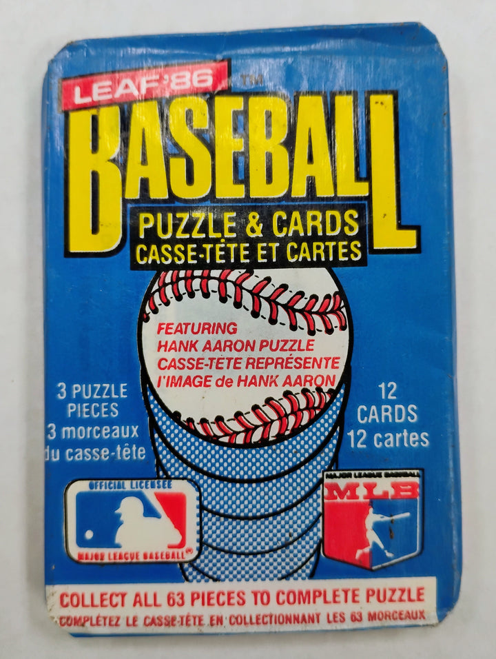 1986 leaf Baseball Sealed Wax Pack