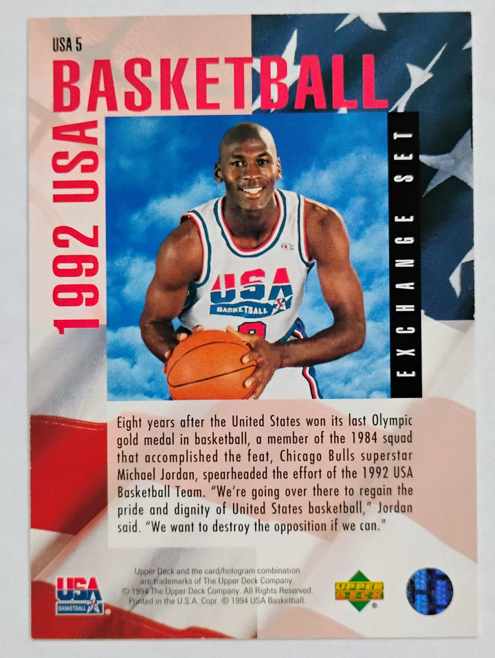1994-95 Upper Deck USA Baksetball Michael Jordan #USA 5 Exchange Set