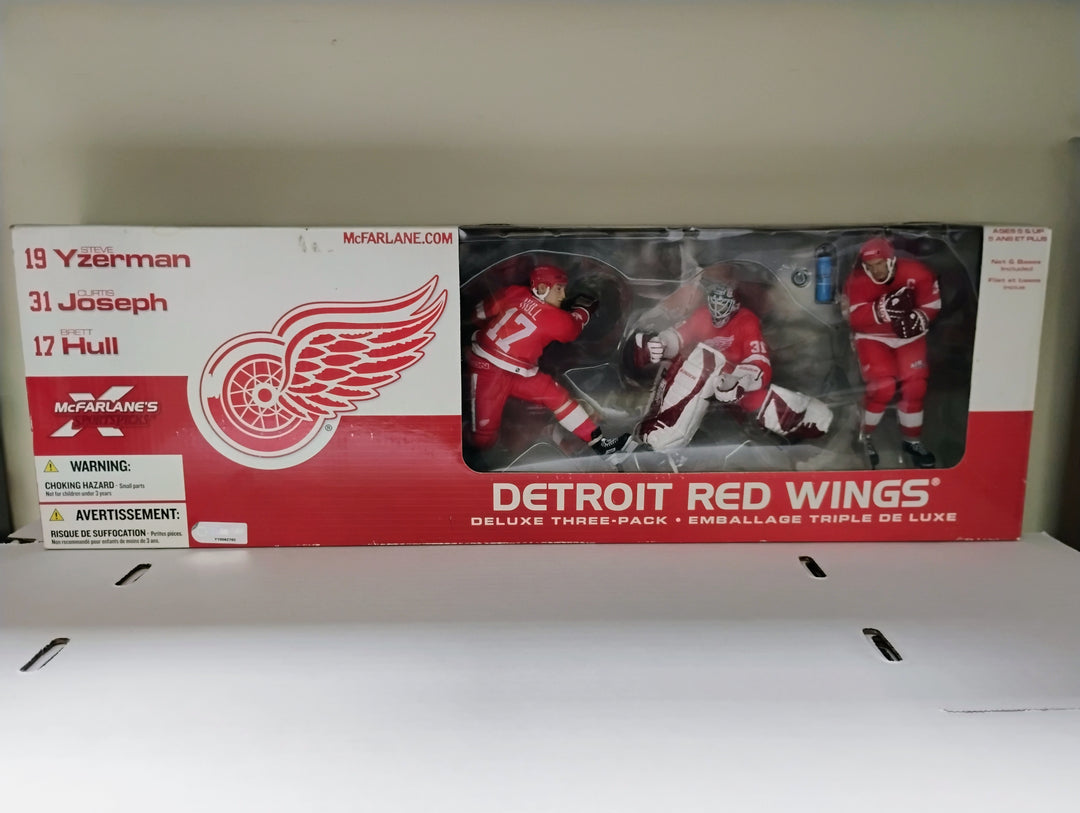 2003 McFarlane Detroit Red Wings Delux 3 Pack Yzerman/Joseph/Hull
