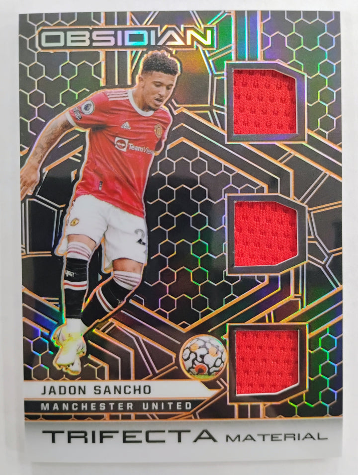 2021-22 Panini Obsidian Soccer Jadon Sancho #TM-JS Trifecta Material 19/50