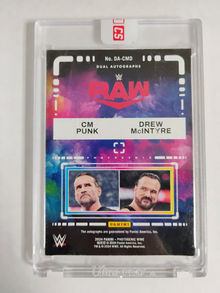 2024 Photogenic WWE Wrestling CM Punk Drew McIntyre Dual Autograph /10