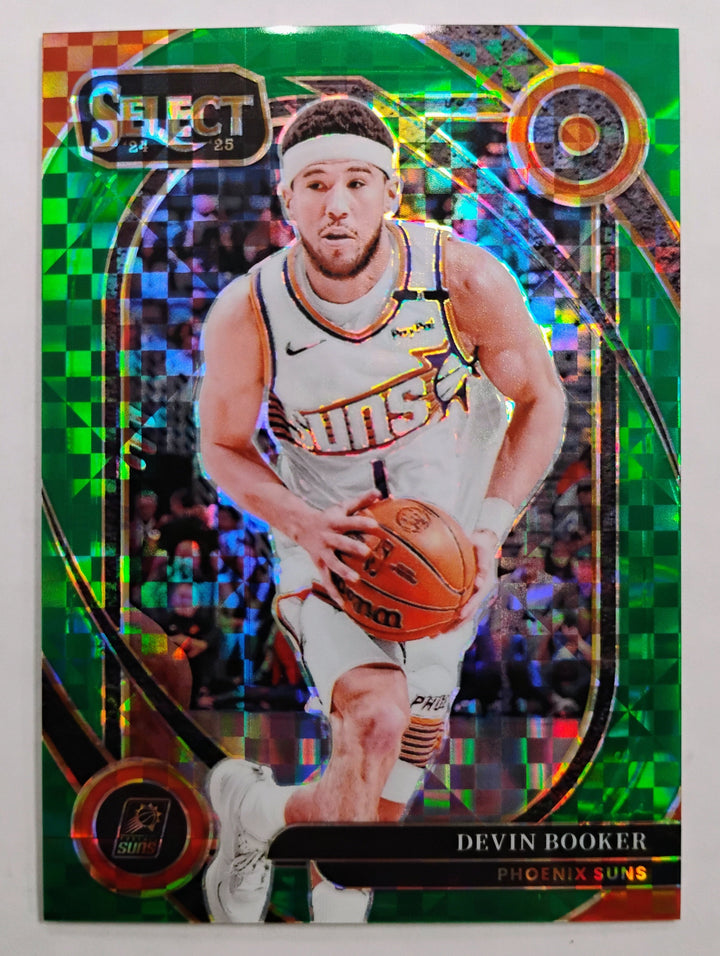 2024-25 Panini Select Basketball Devin Booker #210 Courtside Green Prizm 1/5