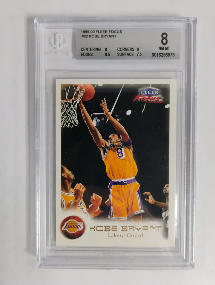 1999-00 Fleer Focus Basketball Kobe Bryant BGS 8
