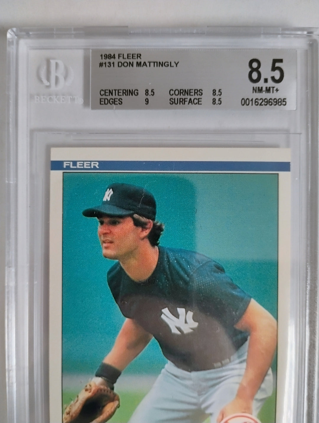 1984 Fleer Baseball Don Mattingly RC BGS 8.5
