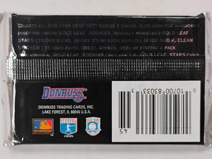 1994 Leaf Baseball Series 1 Jumbo Pack Sealed