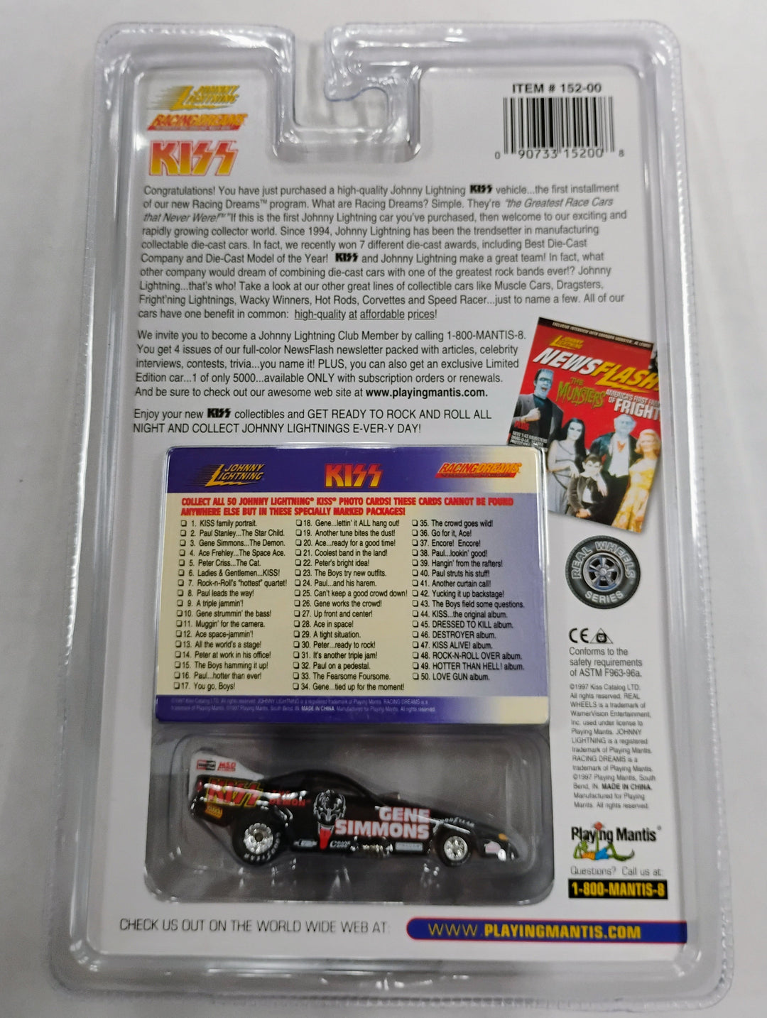1997 Kiss Gene Simmons Johnny Lightning Die Cast Car Sealed