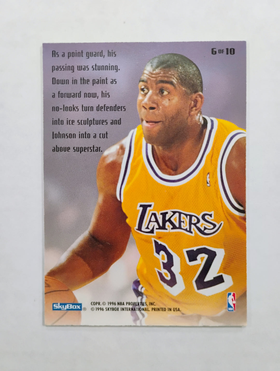 1996 Skybox Basketball  Earvin Johnson #6 A Cut Above