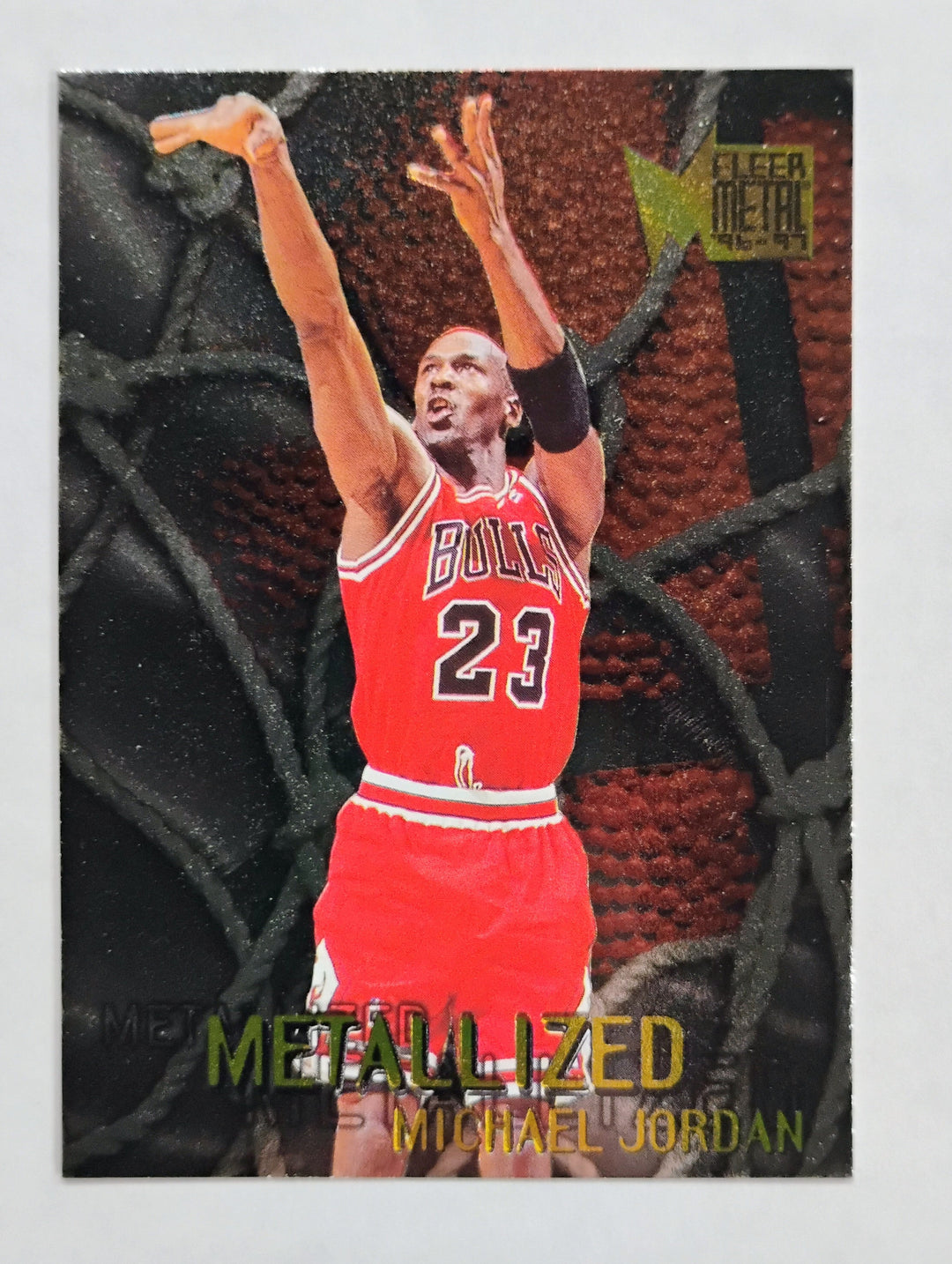 1996-97 Fleer Metal Basketbal Michael Jordan #128 Metallized