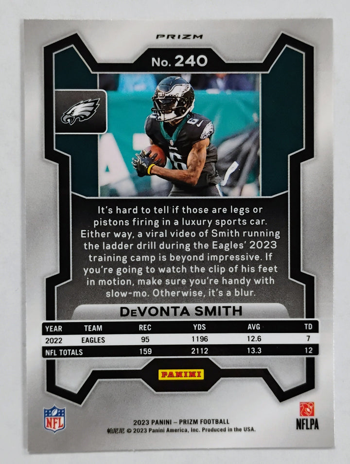 2023 Panini Prizm Football Devonta Smith Checkerboard Parallel Prizm #240