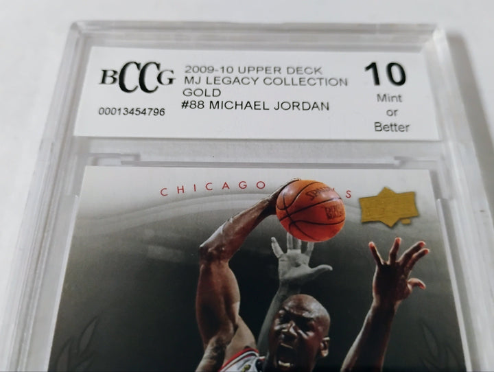 2009-10 Upper Deck Basketball Michael Jordan #88 MJ Legacy Collection Gold BCCG Mint 10