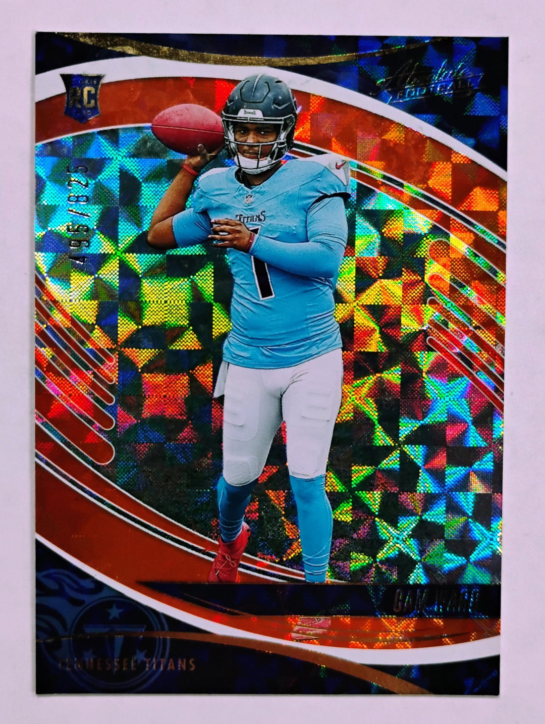 2025 Panini Absolute Football Cam Ward Orange Mosaic Rookie #111 /825