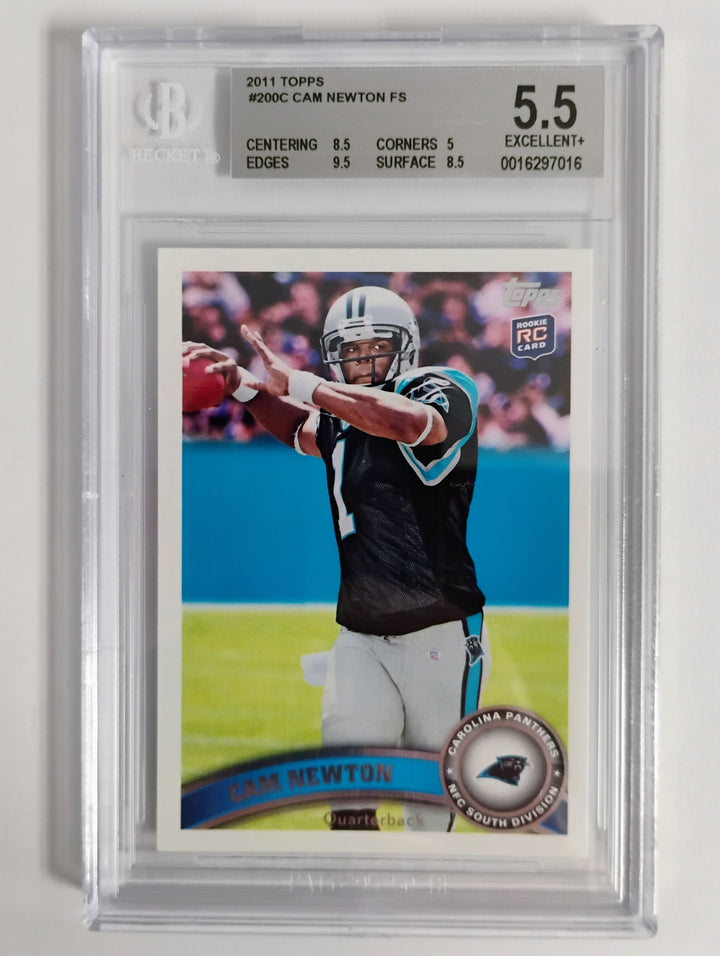 2011 Topps Football Cam Newton #200C BGS 5.5