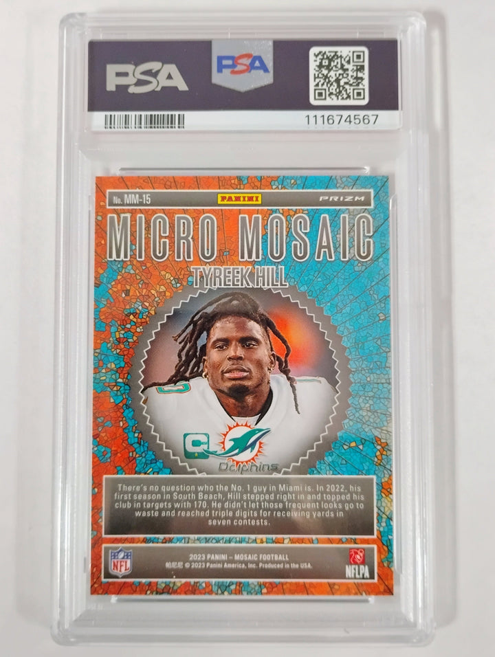 2023 Mosaic Football Tyreek Hill Micro Mosaic #MM15 PSA GEM MT 10