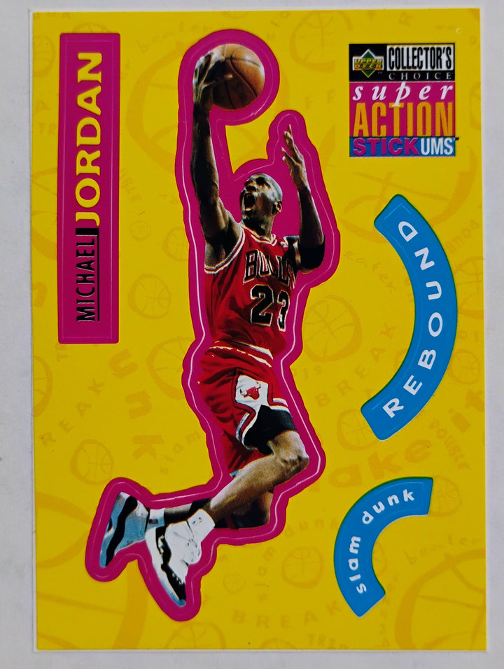 1996-97 Collector's Choice Basketball Michael Jordan #S30 Super Action Stick-UMS