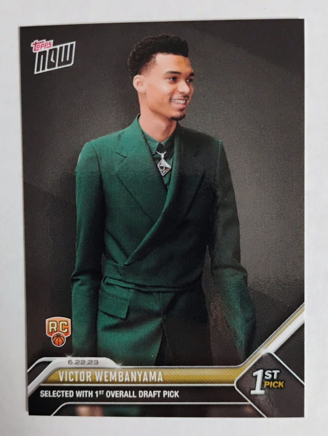 2023 Topps Now Basketball Victor Wembanyama #D-1 RC Draft Night 1st Pick