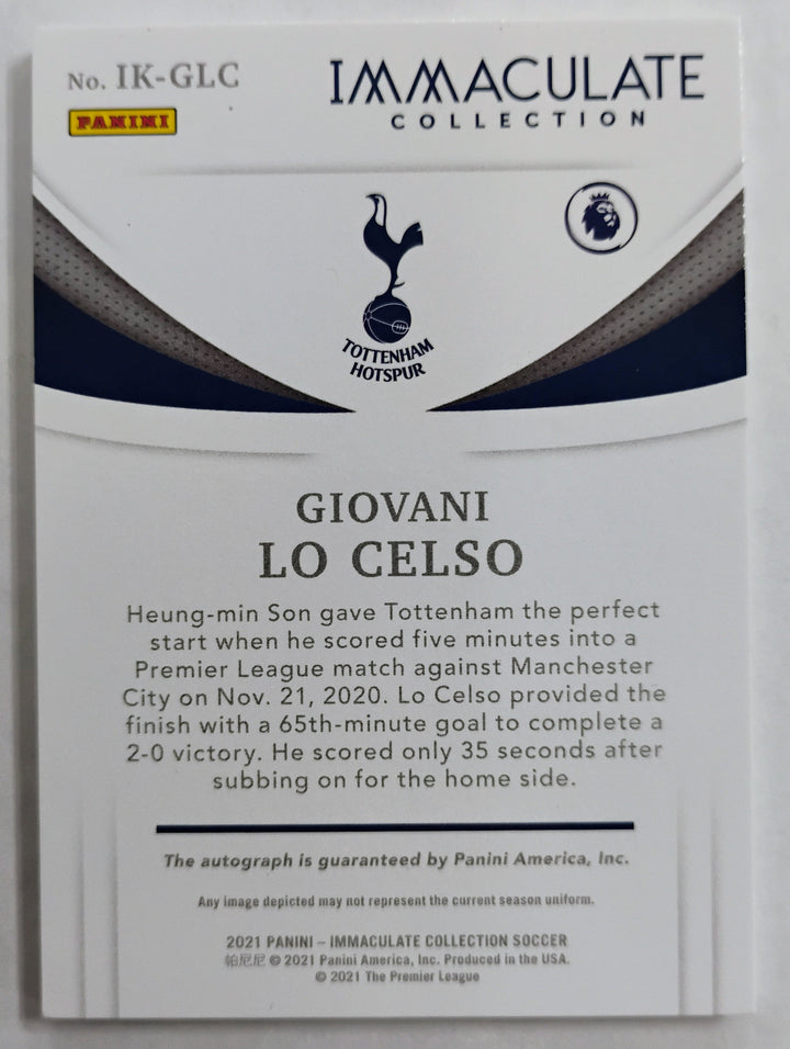 2021 Panini Immaculate Collection Soccer Giovani Lo Celso #IK-GLC INK