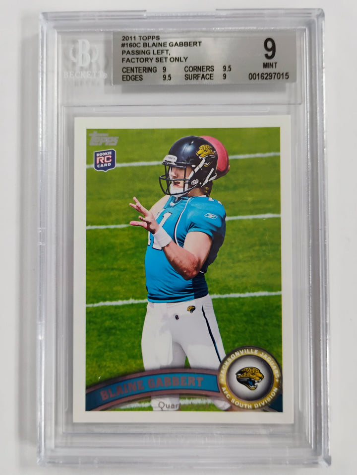 2011 Topps Blaine Gabbert #160C  Passing Left Factory Set Only BGS 9
