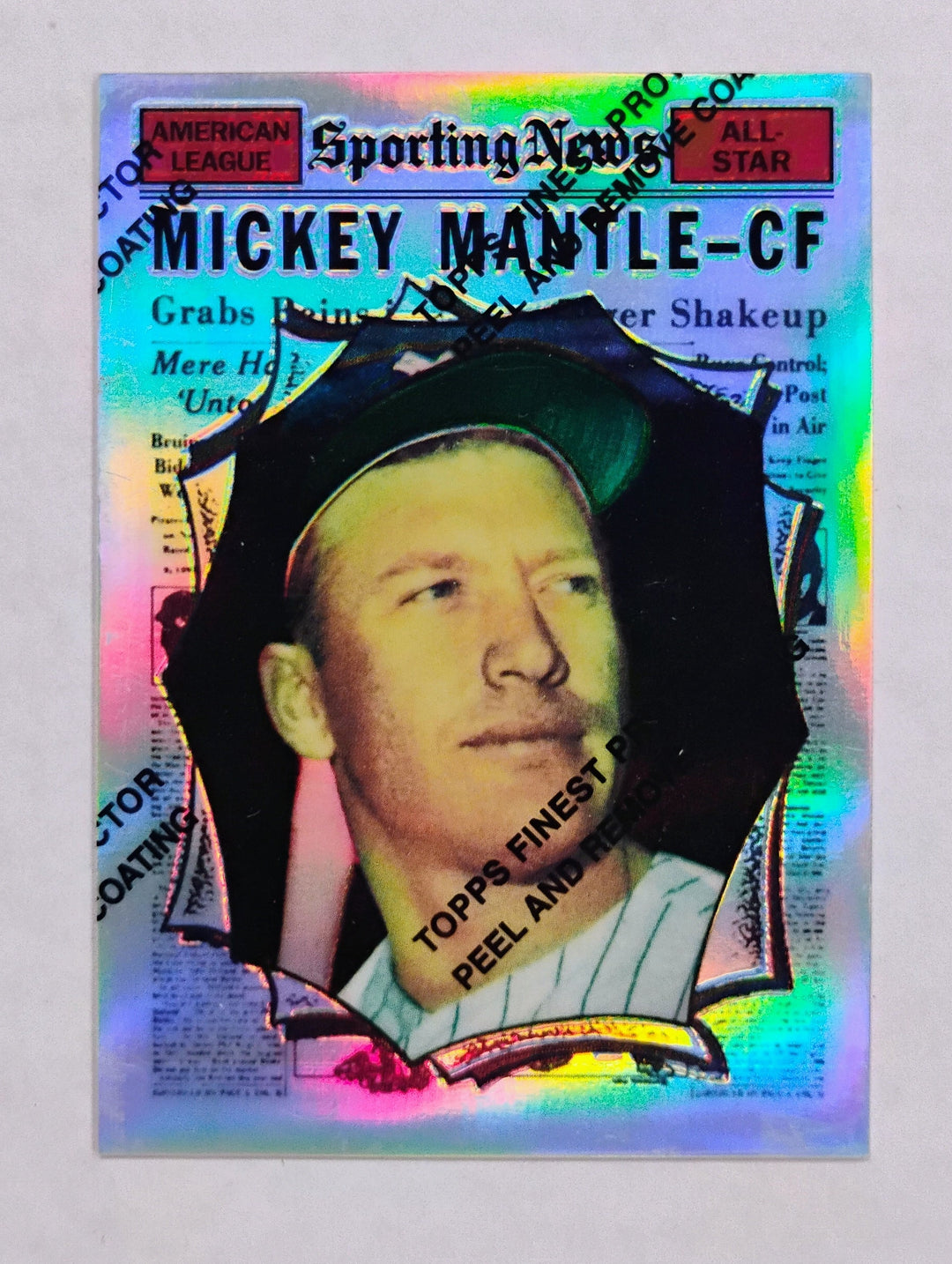 1996 Topps Chrome Mickey Mantle #32 Sporting News Refractor