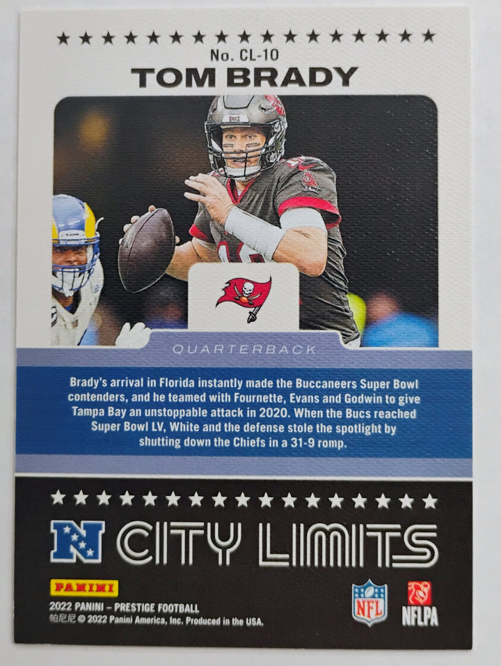 2022 Panini Prestige Football Tom Brady #CL-10 City Limits