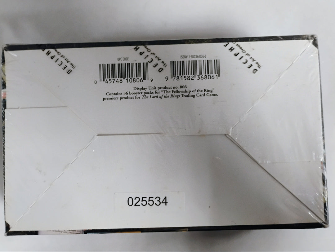2001 Decipher The Lord Of The Rings The Fellowship Of The Rings Booster Box