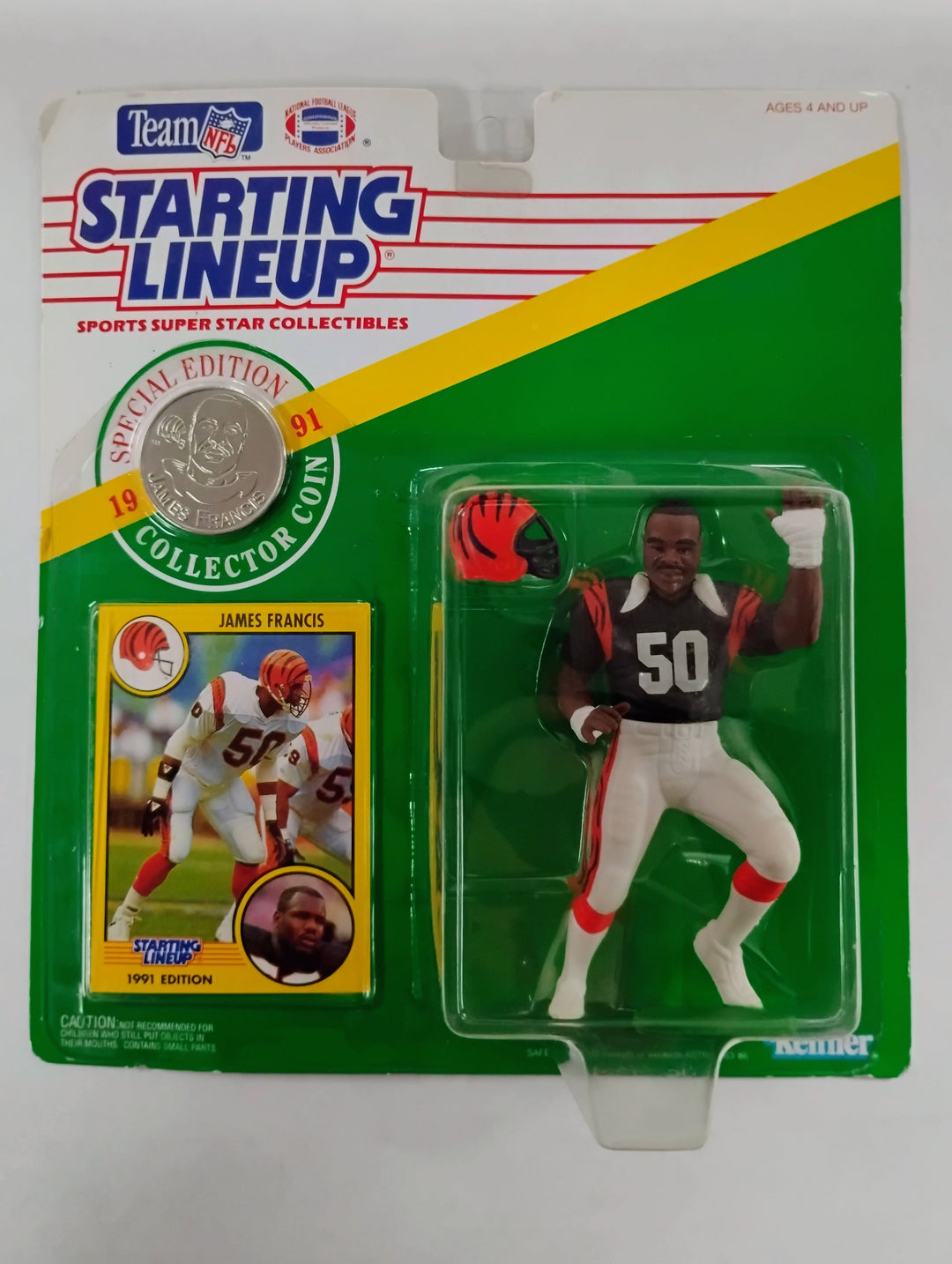 1991 Kenner Starting Lineup Football James Francis Special Edition Collector Coin