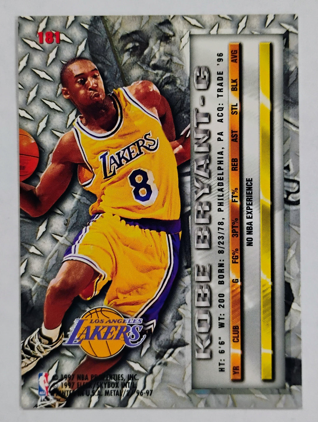 1996-97 Fleer Metal  Basketball Kobe Bryant #181