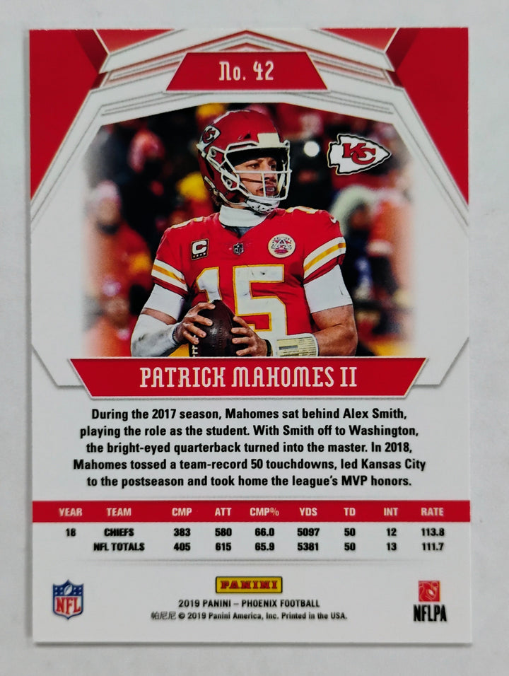 2019 Panini Phoenix Patrick Mahomes #42