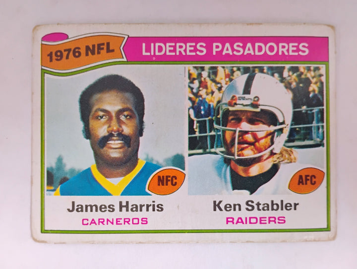 1977 Topps Mexican Football Passing Leaders #1 J. Harris/ K. Stabler SP