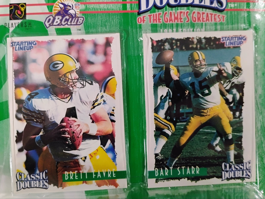 1997 Kenner Starting Lineup Classic Doubles Brett Favre/Bart Starr Sealed