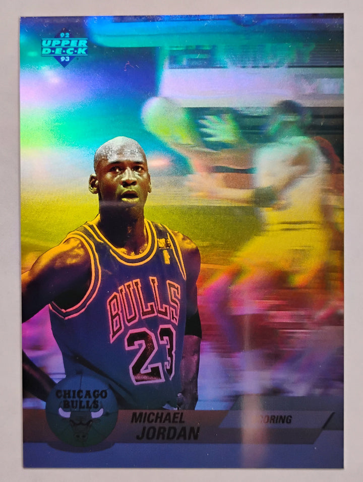 1992-93 Upper Deck Basketball Michael Jordan #AW1 Scoring Hologram