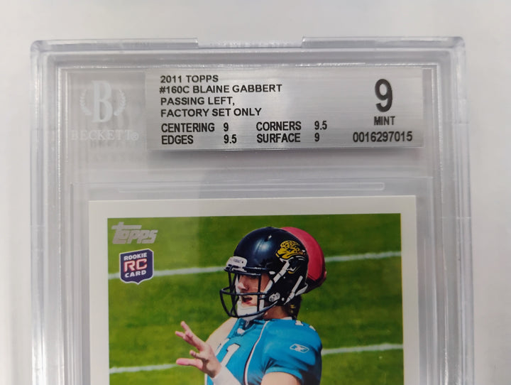 2011 Topps Blaine Gabbert #160C  Passing Left Factory Set Only BGS 9