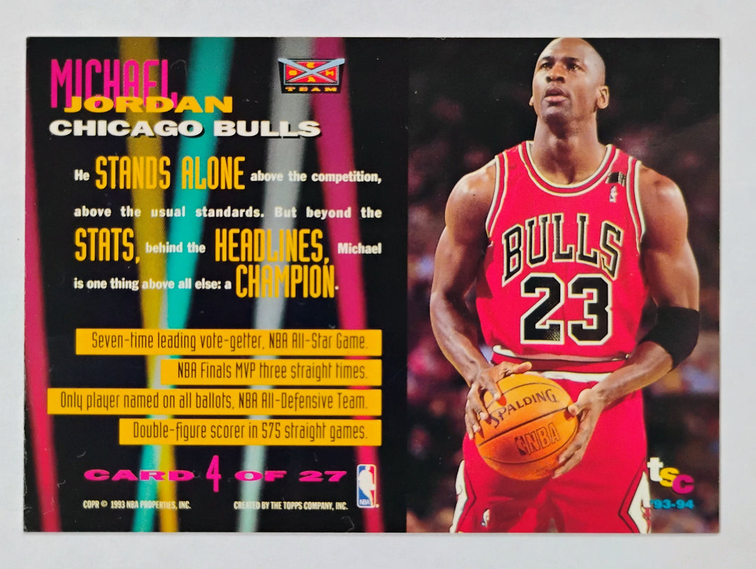 1993-94 Stadium Club Basketball Michael Jordan #4 Beam Team