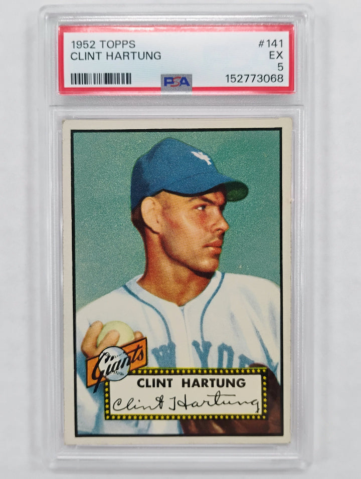 1952 Topps Baseball Clint Hartung #141 PSA 6 EX