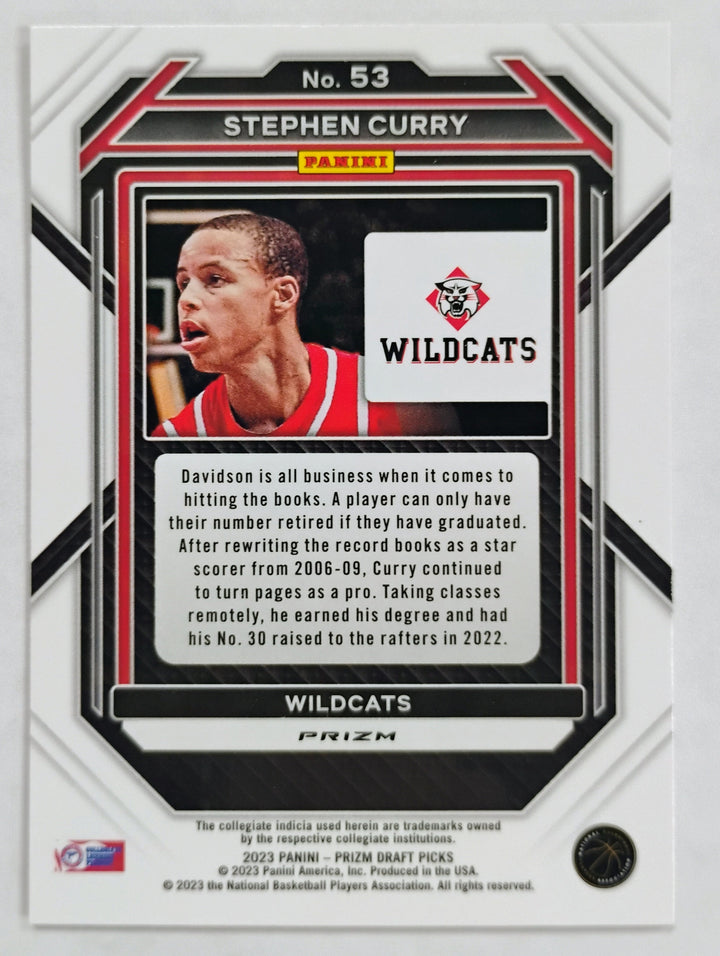2023-24 Panini Prizm Draft Picks Basketball Stephen Curry #53 Red Ice Prizm