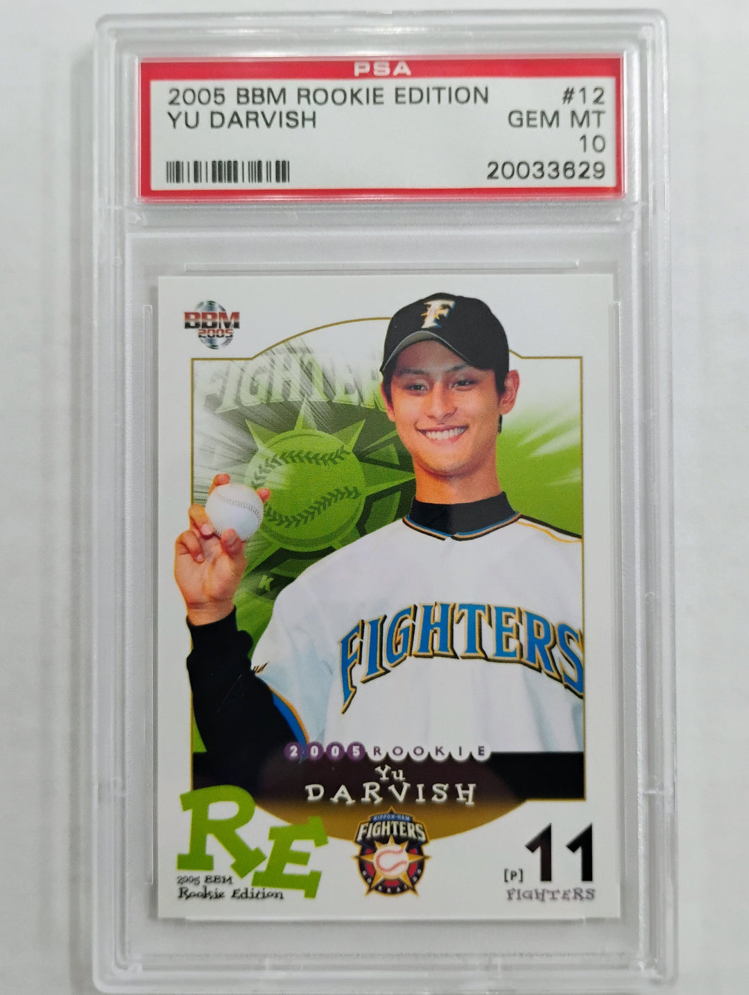 2005 BBM Rookie Edition Yu Darvish #12 PSA GEM MINT 10