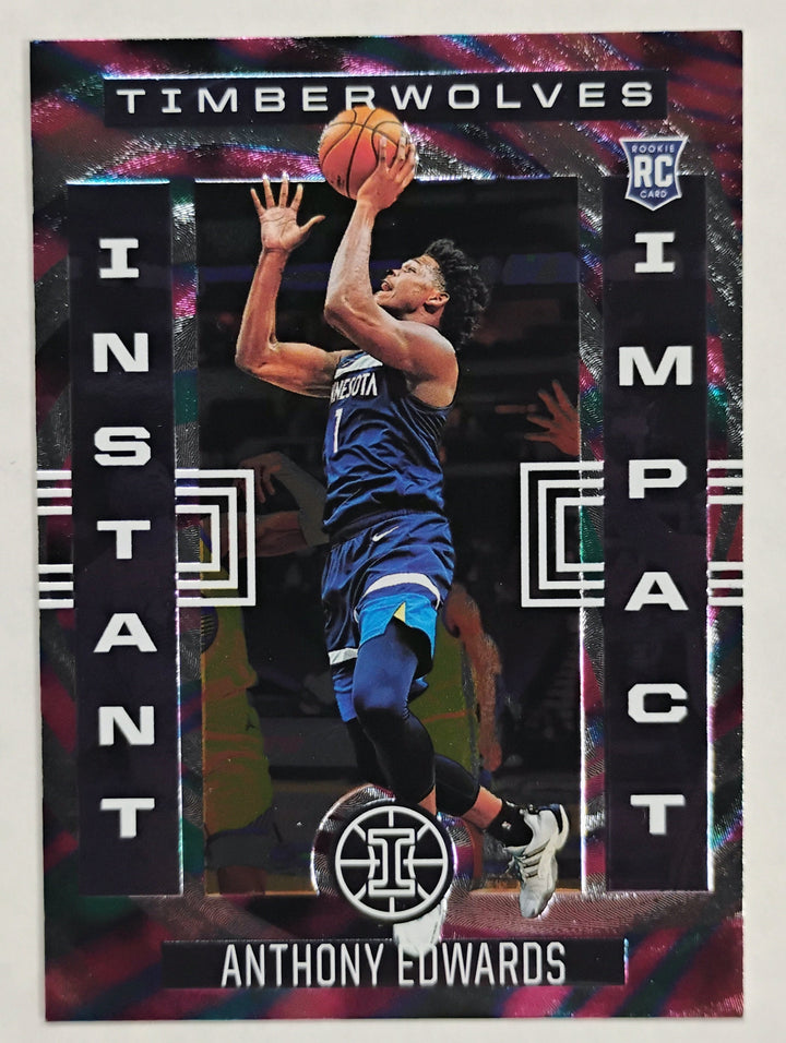 2020-21 Panini Illusions Basketball Anthony Edwards #7 Instant Impact RC