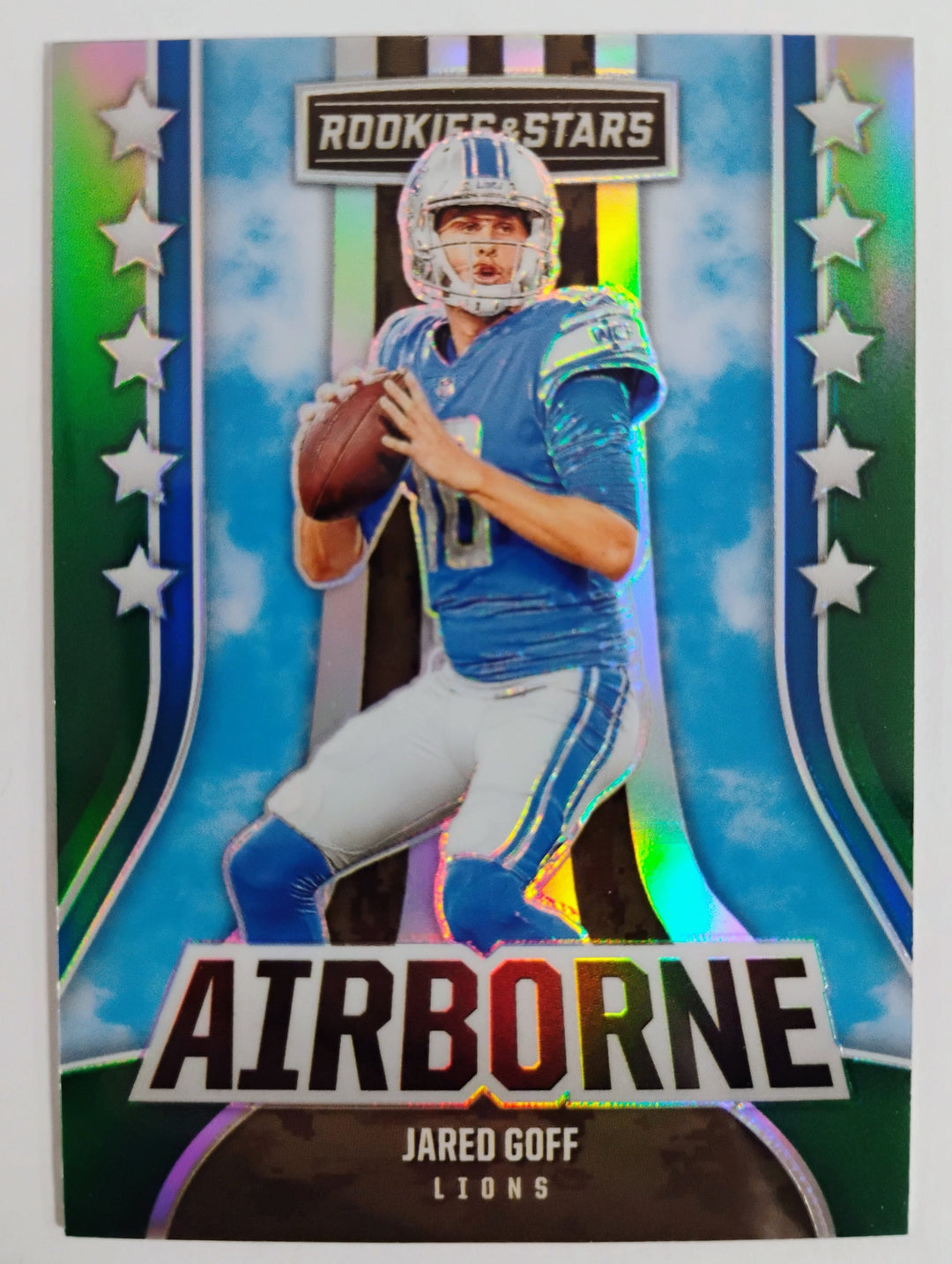 2023 Panini Rookie & Stars Football Jared Goff Airborn Prizm #'d 3/5
