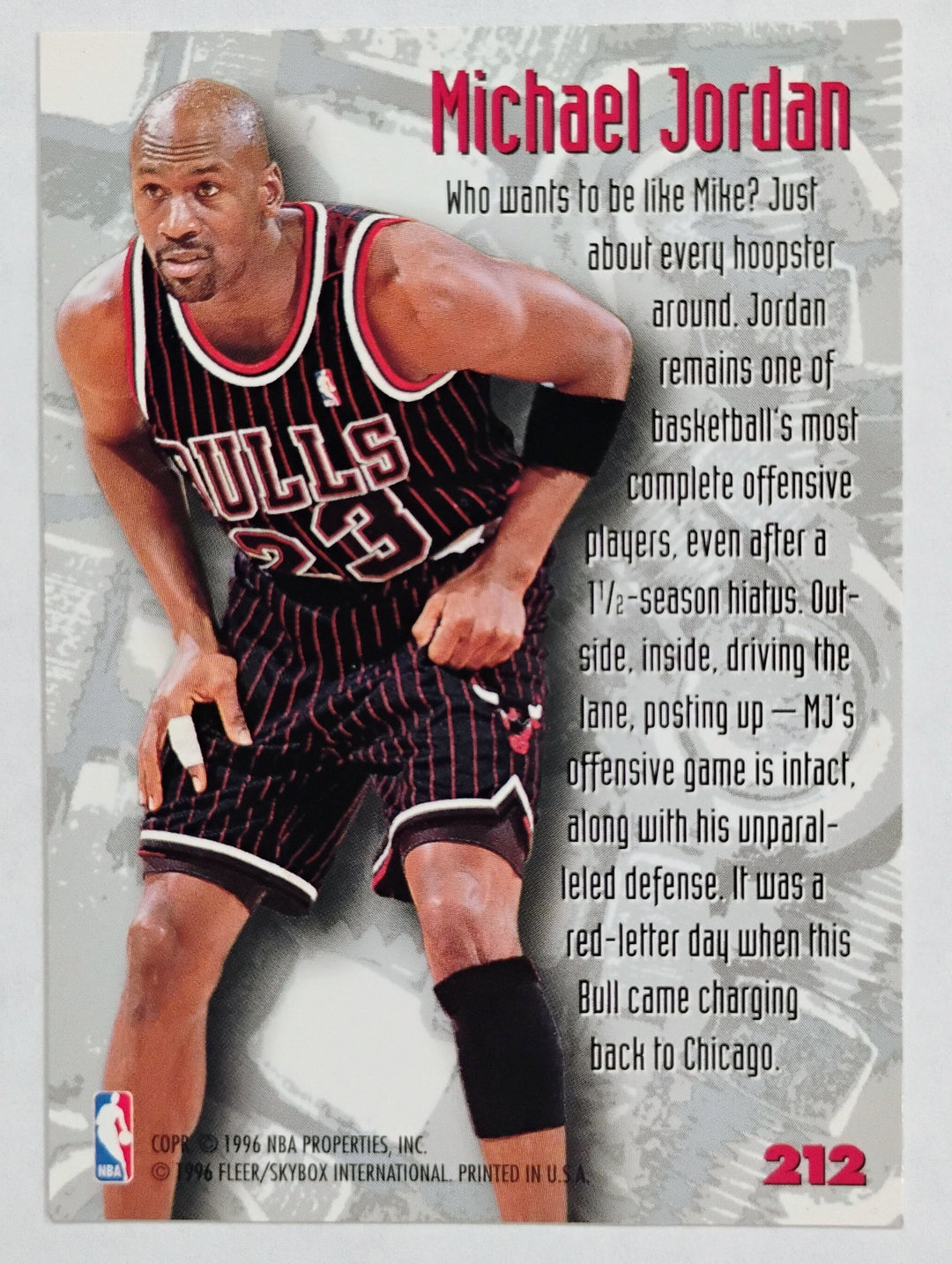 1995-96 Fleer Metal Basketball Michael Jordan #212 Nuts N Bolts