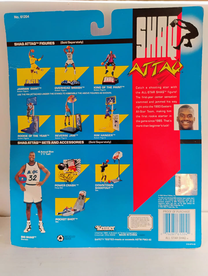 1993 Kenner Shaq Attaq All Star Shaq Sealed