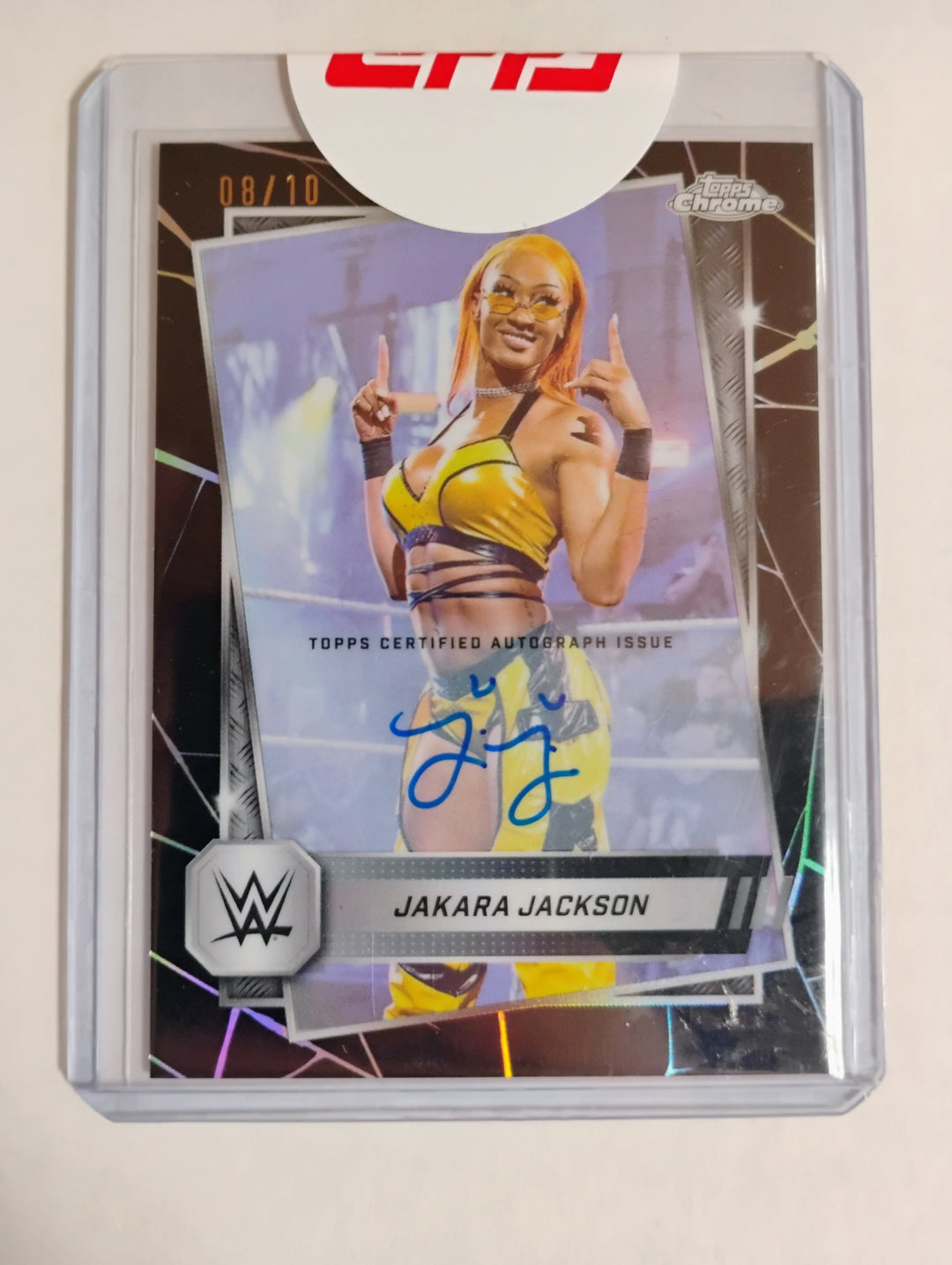 2025 Topps Chrome WWE Wrestling Jakara Jackson Black Refractor #'d 10